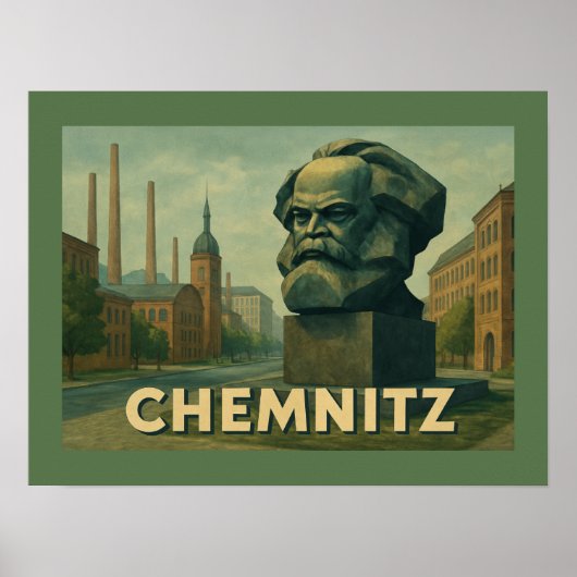 Chemnitz Germany City Art ポスター (正面)