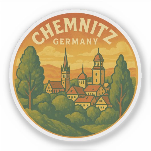 Chemnitz Germany Scenic Art シール (正面)