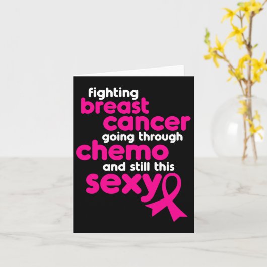 ChemoとStiを通過する乳がんとの闘い カード (黄色い花)