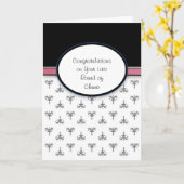 Chemoのお祝いカードの最後の円形 カード (黄色い花)