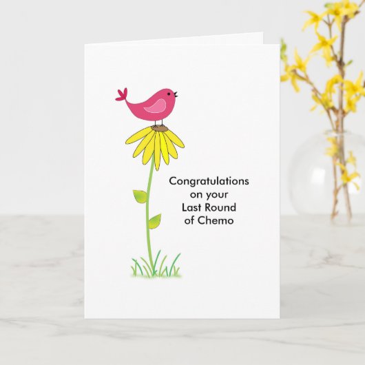 Chemoの最後の円形 カード (黄色い花)