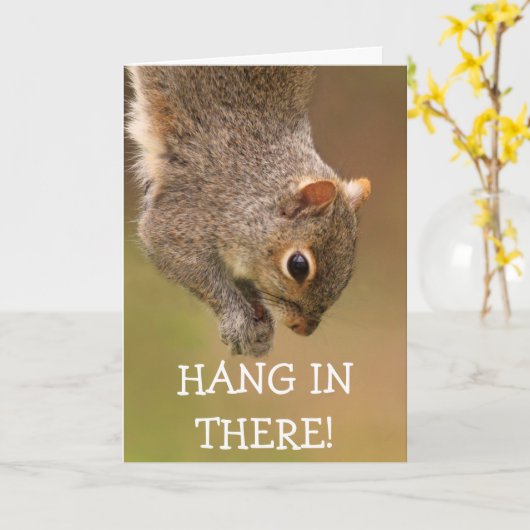 Chemoサポートかわいいリス カード (黄色い花)