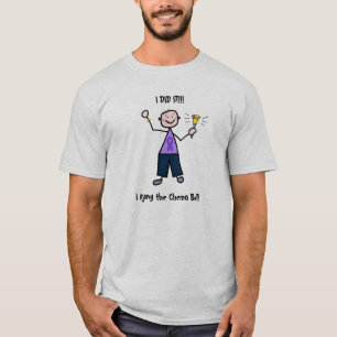 Chemo鐘-すみれ色のリボンのリンパ腫の人 Tシャツ