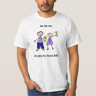 Chemo鐘-すみれ色のリボンのリンパ腫の女性 Tシャツ