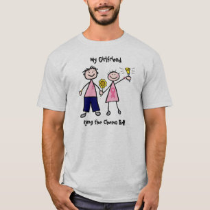 Chemo鐘-ピンクのリボンの乳癌 Tシャツ