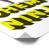 Chemo Ninja Kids Cancer Awareness Month ポスター (角)