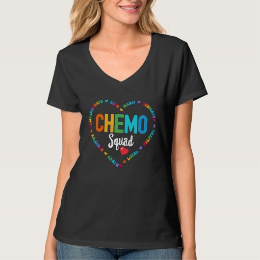 Chemo Squad Chemotherapy Oncology infusion Tシャツ (正面)