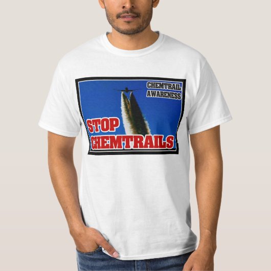 CHEMTRAILの認識度-停止CHEMTRAILS Tシャツ (正面)