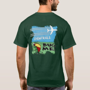 Chemtrailランニングから遠くにのバグ飛行機 Tシャツ