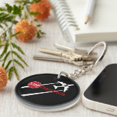 Chemtrail飛行機の圧力の制御スカルボーン キーホルダー (正面右)