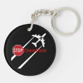 Chemtrail飛行機の圧力の制御スカルボーン キーホルダー (裏面)