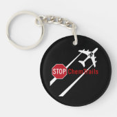 Chemtrail飛行機の圧力の制御スカルボーン キーホルダー (正面)