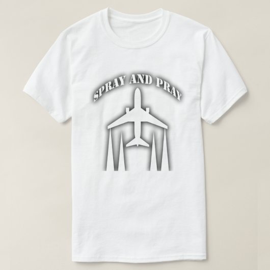 - chemtrailsに吹きかけ、祈って下さい tシャツ (デザイン正面)