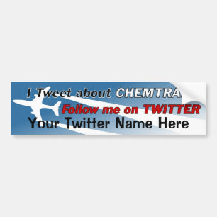 Chemtrailsのバンパーステッカーについてのさえずり バンパーステッカー
