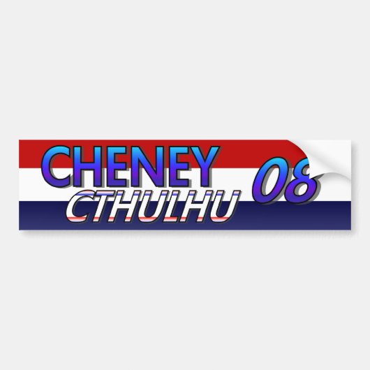 Cheney Cthulhu 08のステッカー バンパーステッカー (正面)
