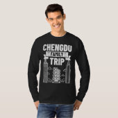 Chengdu China city skyline map travel Tシャツ (正面フル)
