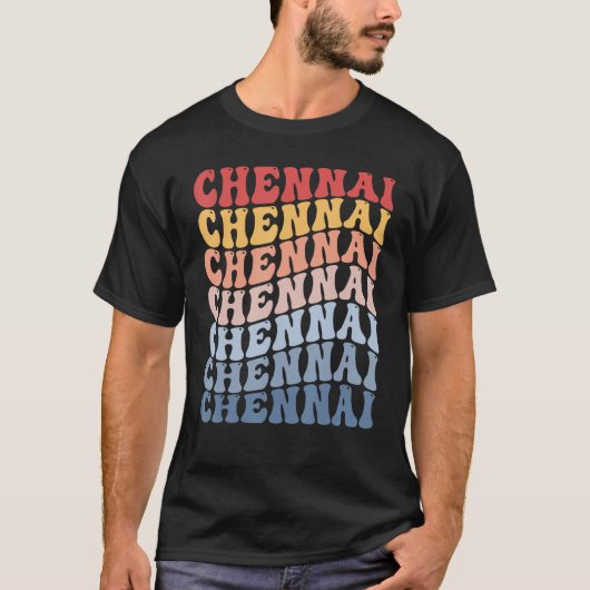 Chennai City Groovy Retro Tシャツ (正面)