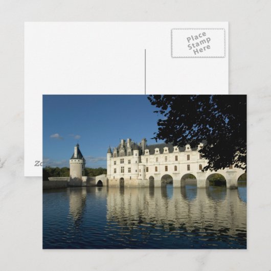 Chenonceau Chatau, River Cher, Loir-et-Cher, 2 ポストカード (正面/裏面)