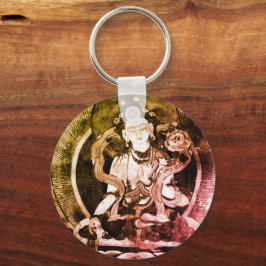 Chenrezing仏、ヴィンテージHeruka、チベット キーホルダー