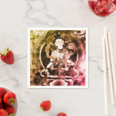 Chenrezing仏、ヴィンテージHeruka、チベット(パーティー) スタンダードカクテルナプキン (インサイチュ)