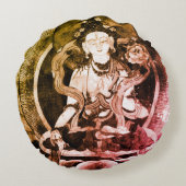 Chenrezing仏、ヴィンテージHeruka、チベット ラウンドクッション (裏面)