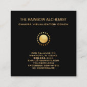 *~* Chensial Sricke Geometryチャクラ金ゴールドグリッター スクエア名刺 (裏面)