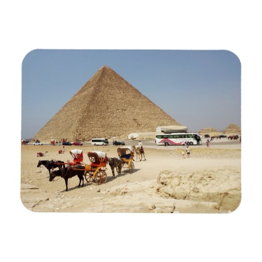 Cheopsののまわりにピラミッドの観察プラットフォーム マグネット (横)