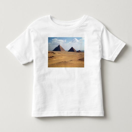 Cheopsのピラミッドの眺め トドラーTシャツ (正面)