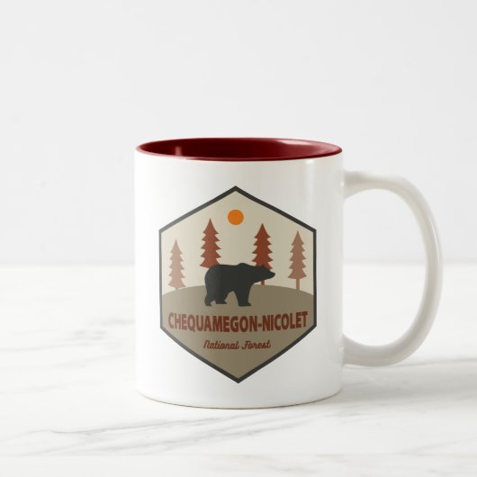 Chequamegon-Nicolet National Forest Bear ツートーンマグカップ (右)