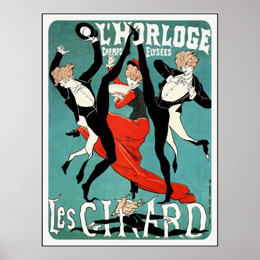 Cheret Art Nouveau Poster:  Les Girard: Dance ポスター (正面)