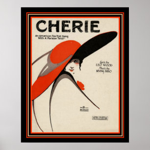 "Cherie"デコFoxtrotシートミュージックプリント16 x 20 ポスター