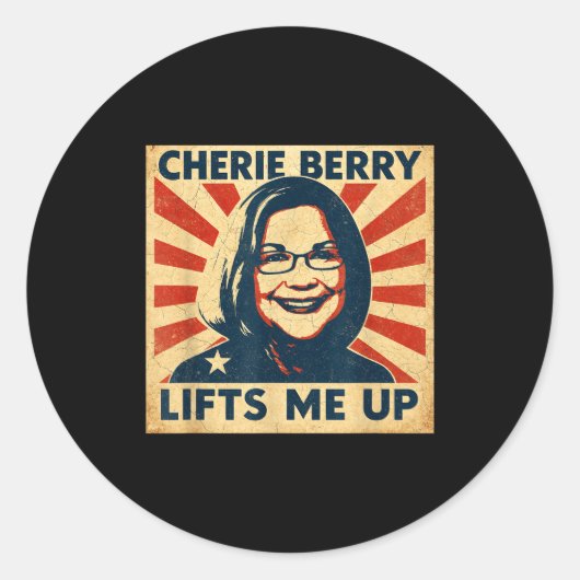 Cherie Berry Lifts Me Up Propaganda Ster Nc Funny  ラウンドシール (正面)