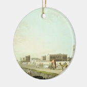 Cheringhee、カルカッタの港は、「Orienからの32をめっきします セラミックオーナメント (左)