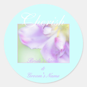 Cherish封筒用シールステッカーテンプレート ラウンドシール