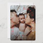 Cherish Every Little Momentアーチタイポグラフィ写真 シーズンカード (正面)