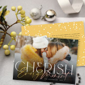 Cherish Every Momentはっきりしたクラシックタイポグラフィ写真 シーズンカード