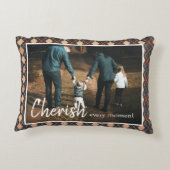 Cherish Every Moment引用文ファミリーフォト アクセントクッション (裏面)