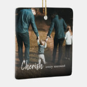 Cherish Every Moment引用文ファミリーフォト セラミックオーナメント (右)
