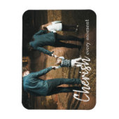 Cherish Every Moment引用文ファミリーフォト マグネット (縦)