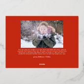 Cherish Every Moment湾曲した写真 箔シーズンカード (裏面)