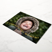 Cherish Every Moment湾曲した写真 箔シーズンカード (回転した状態)