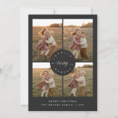 Cherish Every Moment エレガント 4写真クリスマス シーズンカード (正面)