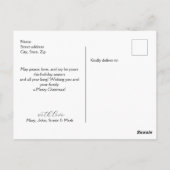 Cherish Every Moment エレガント Script 3Photo Holiday ポストカード (裏面)