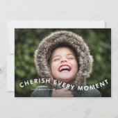 Cherish Every Moment モダン 2 Photo Christmas Card シーズンカード (正面)