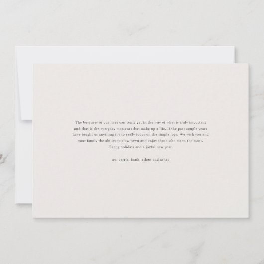 Cherish Every Moment 2写真メリークリスマス シーズンカード (裏面)