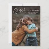 Cherish every moment 2 photo Holiday Christmas カード (正面)