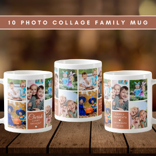 Cherish Every Moment Terracotta 10フォトコラージュ コーヒーマグカップ