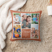 Cherish Every Moment Terracotta 5フォトコラージュ クッション (ブランケット)
