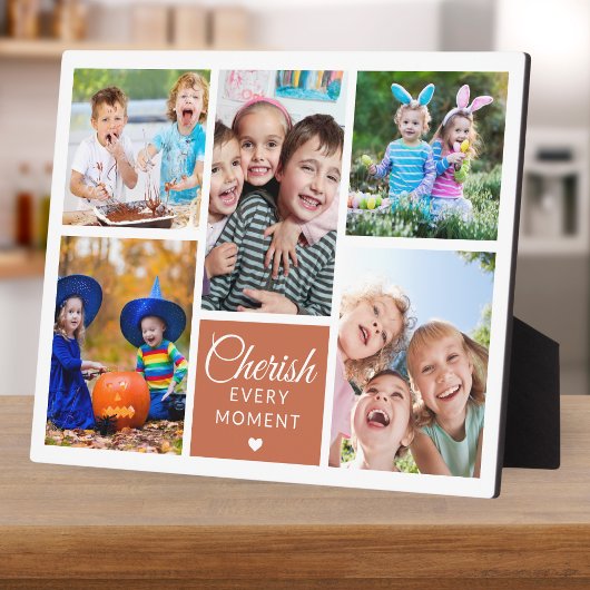 Cherish Every Moment Terracotta 5フォトコラージュ フォトプラーク