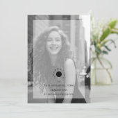 Cherish Exquisite Delicate Minimalist Black White 招待状 (スタンド正面)